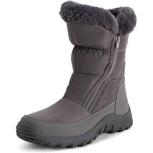 Women's Memory Foam Waterproof Thick Faux Fur Lined Winter Rain Snow Boots